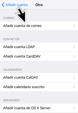 configurar mi cuenta de correo en Iphone